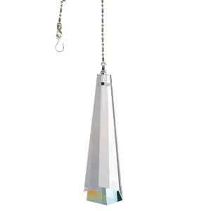 Hanging Crystal Suncatcher 2.5-in Magnificent Crystal Clear Wizard Hat Prism