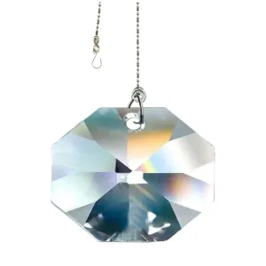 Hanging Crystal Suncatcher Large 60mm Magnificent Crystal Clear Octagon Prism