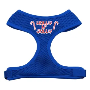 Holly N Jolly Screen Print Soft Mesh Harness  Blue Small