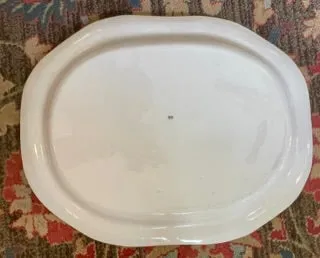 HUGE Vintage Spode Upland Polychrome Transferware Turkey Platter 23"