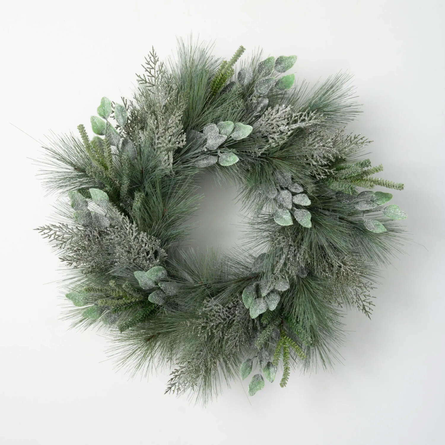 Iced Cedar Eucalyptus Wreath