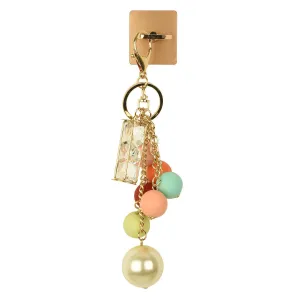 iOrigin Ring Grip and Kick Stand   Multi-Colored Beads with Crystals Key Chain for Mobile Phones & Tablets