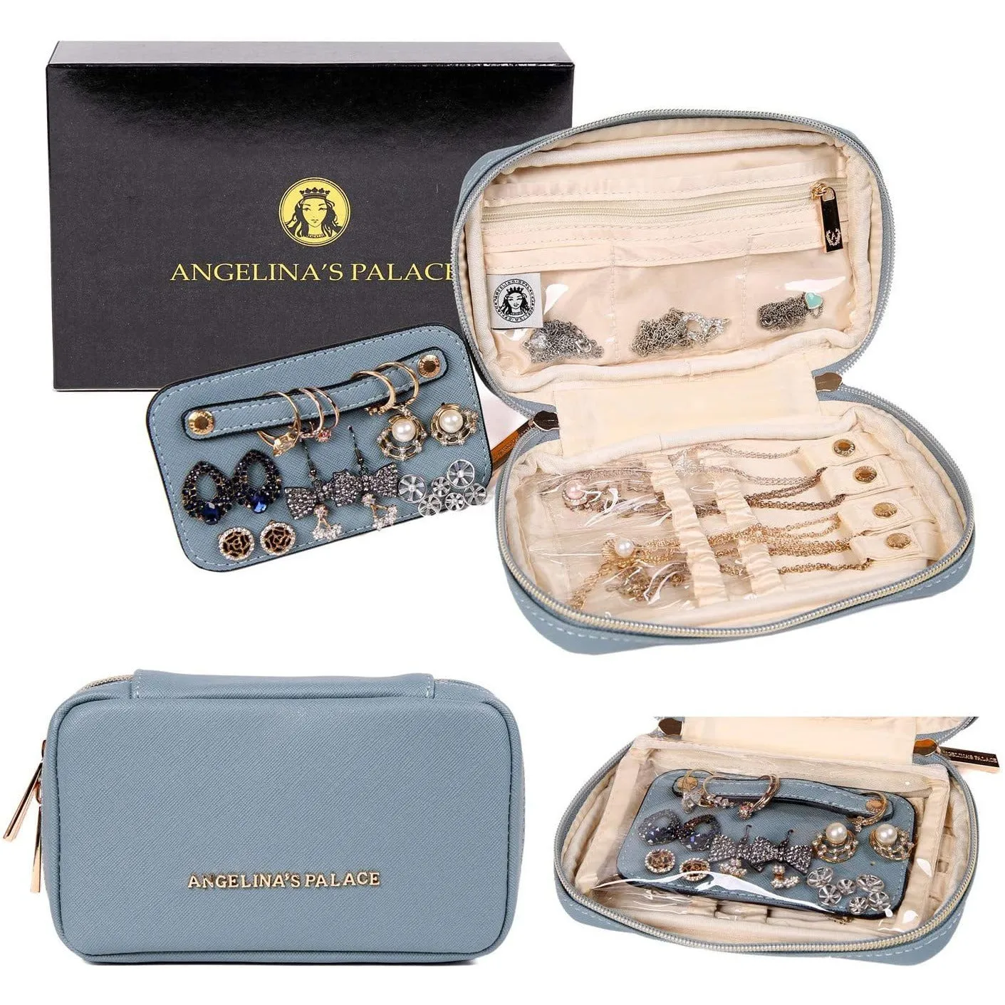 Jewelry Bag Small Pearl Blue