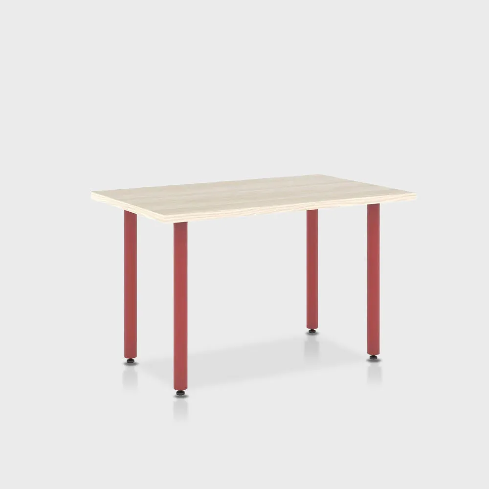 Jive Desk with Post Leg, Color Pop