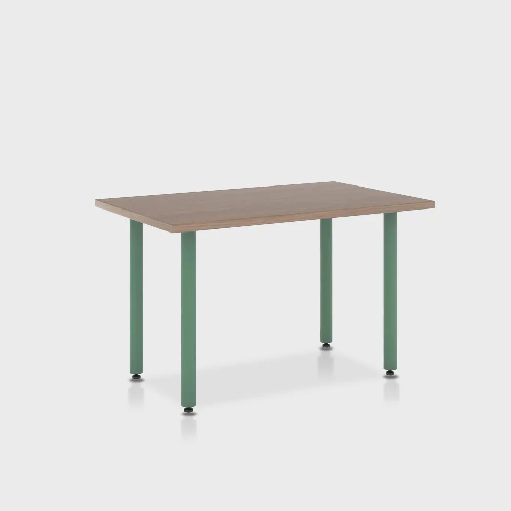 Jive Desk with Post Leg, Color Pop