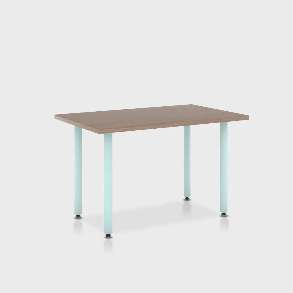 Jive Desk with Post Leg, Color Pop