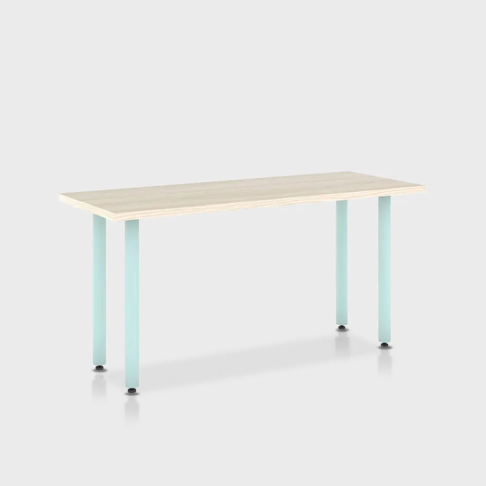 Jive Desk with Post Leg, Color Pop