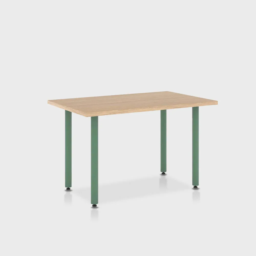 Jive Desk with Post Leg, Color Pop