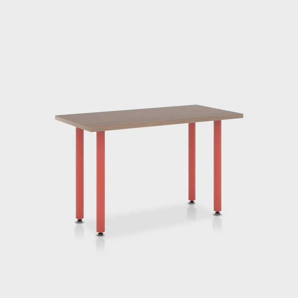 Jive Desk with Post Leg, Color Pop