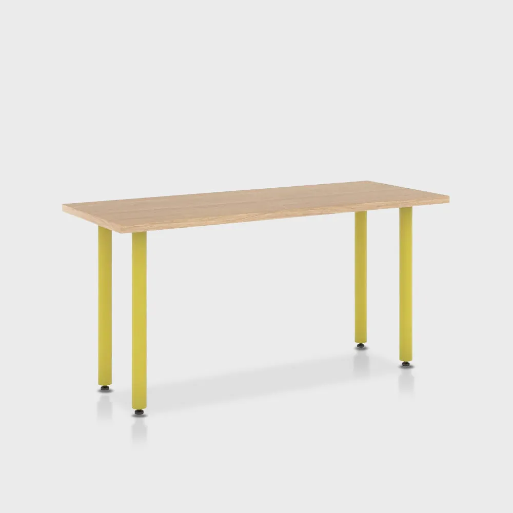 Jive Desk with Post Leg, Color Pop