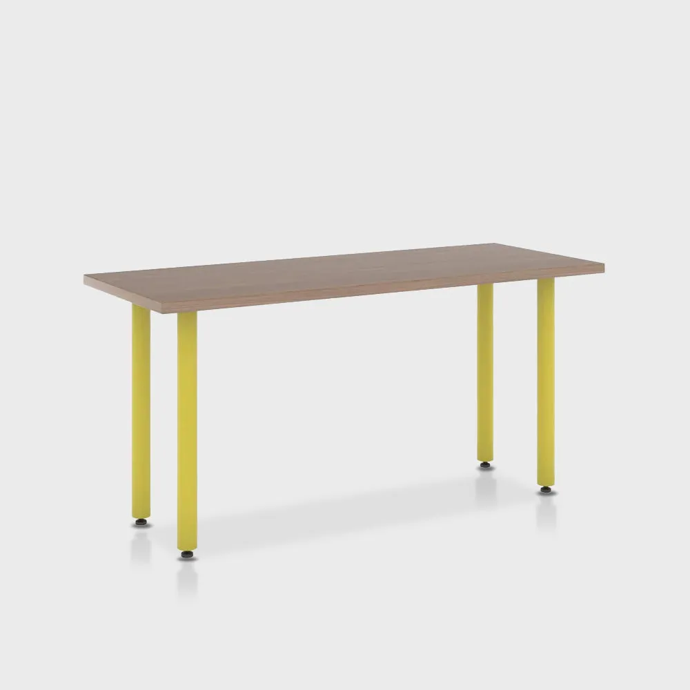 Jive Desk with Post Leg, Color Pop