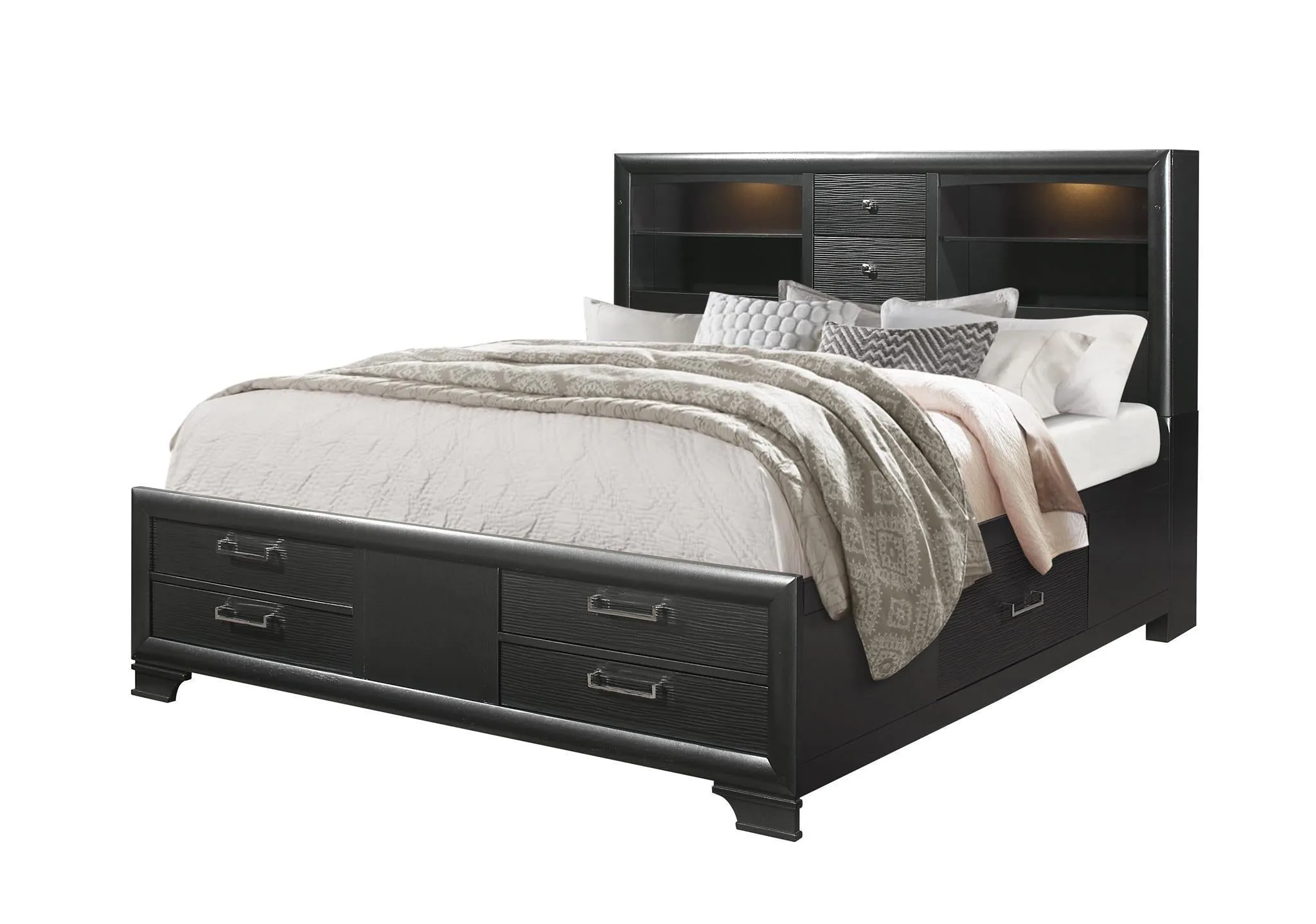 Jordyn Grey Full Bed - Sleek Grey Bedframe