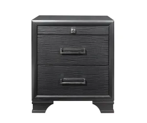 Jordyn Grey Nightstand - Contemporary Bedside Table