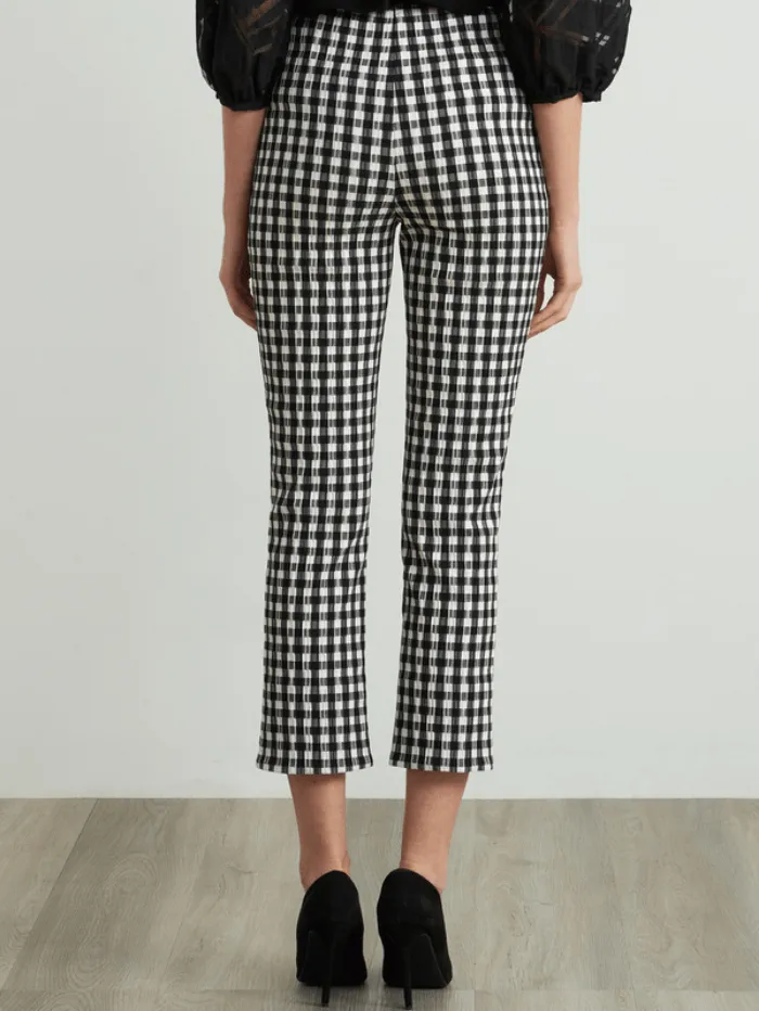 Joseph Ribkoff S Black White Gingham Trousers 212008