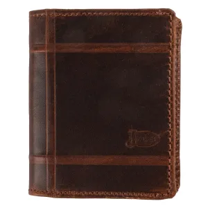 Justin Front Pocket Russet Leather Bifold Mens Wallet