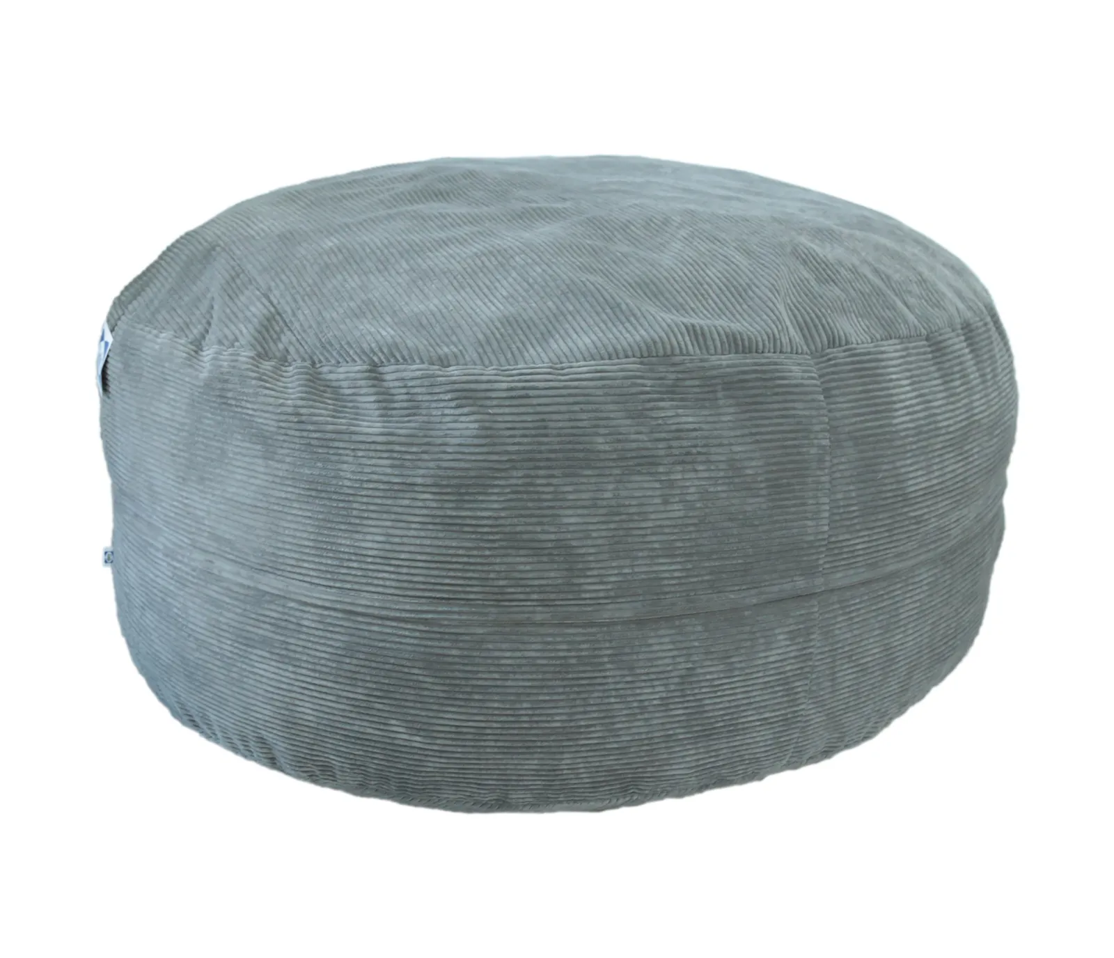 Kade Bean Bag - Grey Corduroy Fabric