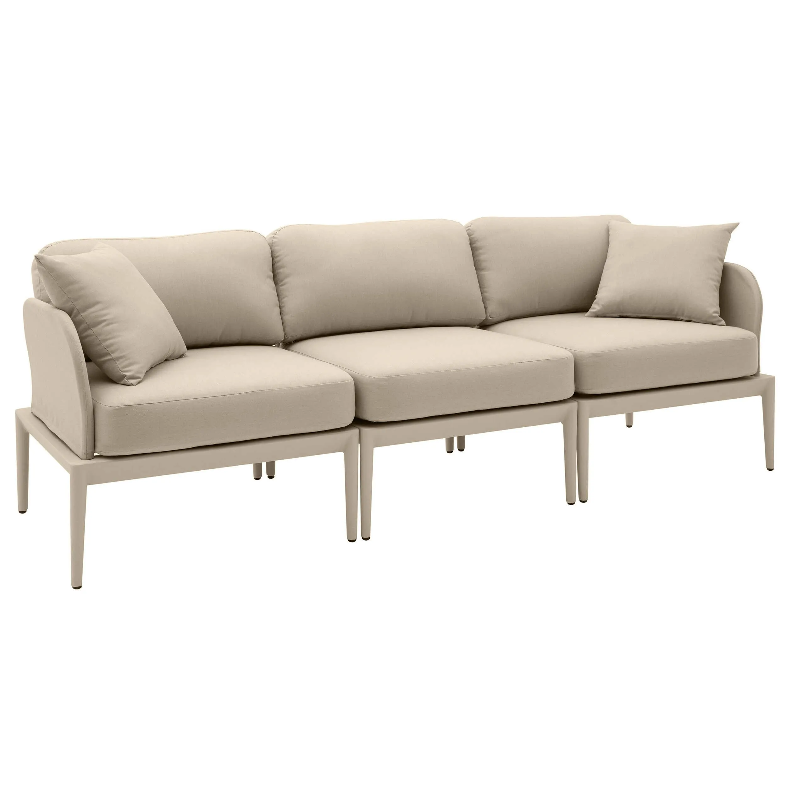 Kapri Outdoor Modular Sofa, Taupe