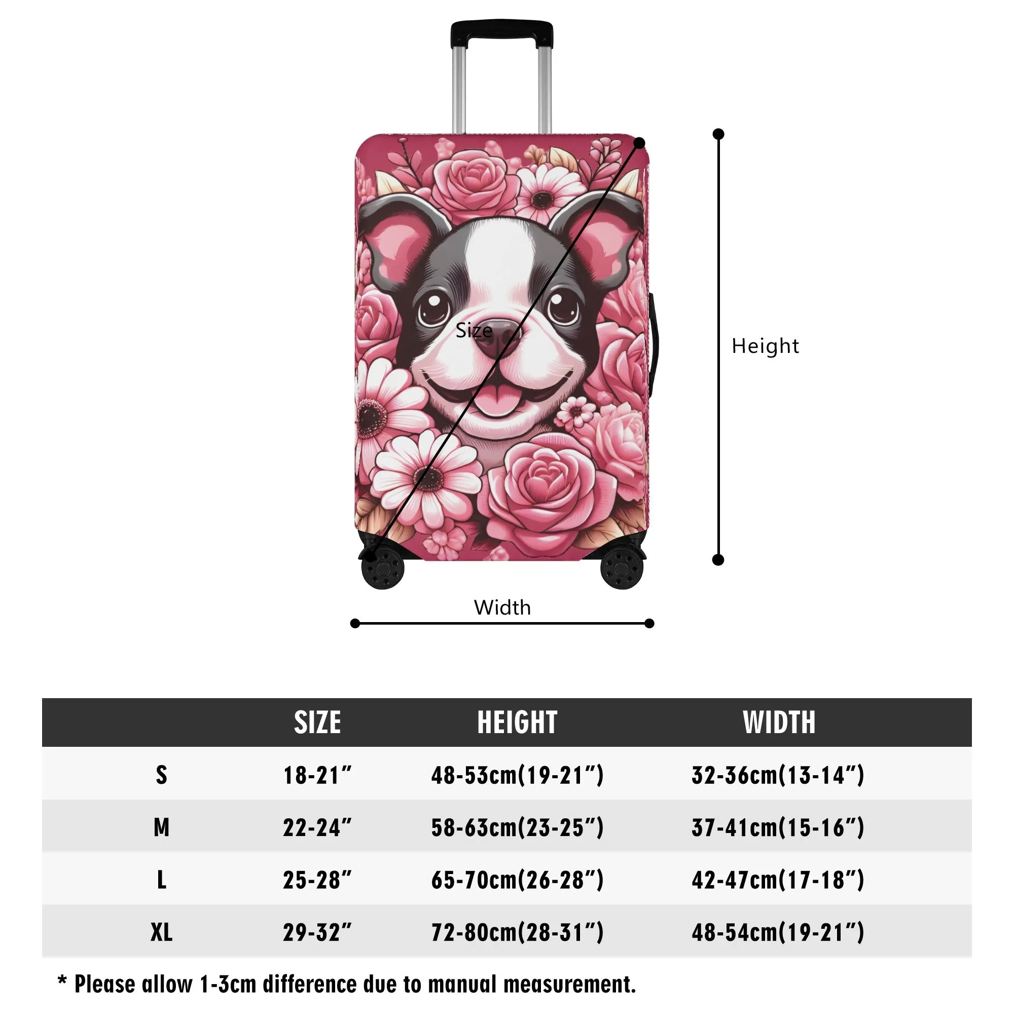 Lacey - Luggage Cover for Boston Terrier lovers