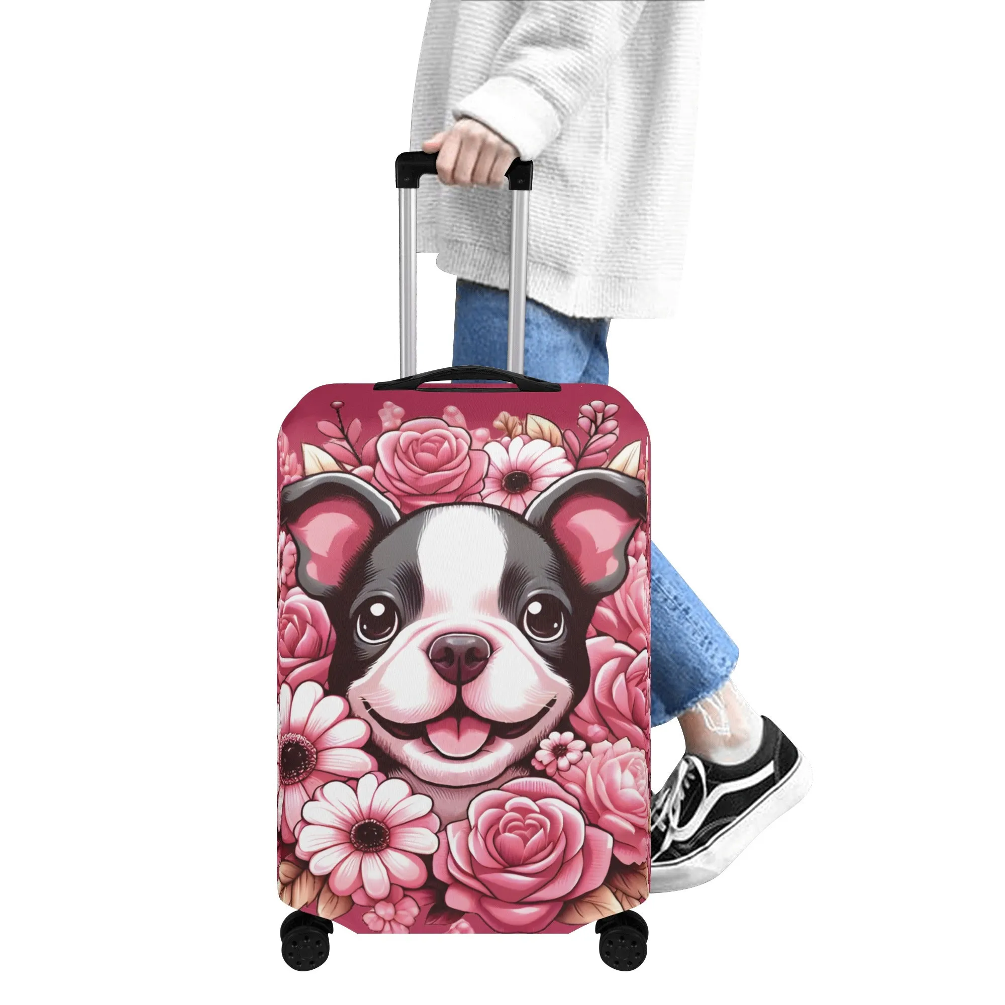 Lacey - Luggage Cover for Boston Terrier lovers