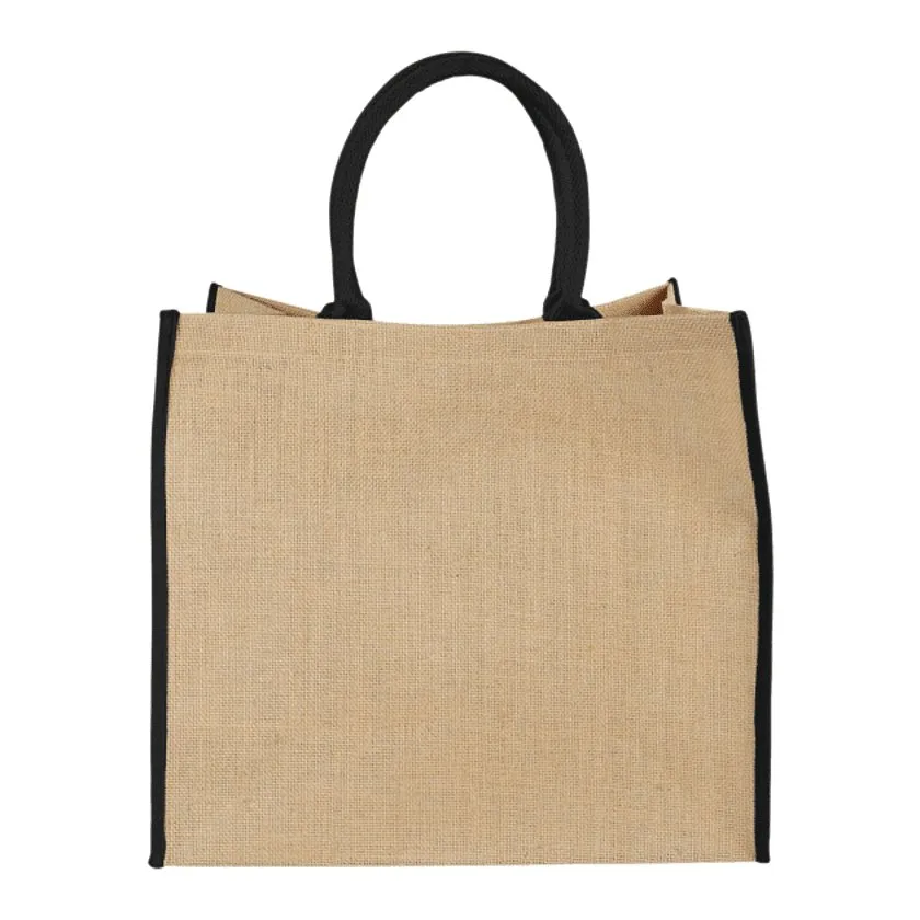 Large Jute Shopper Tote Printed Customized with your Brand or Logo