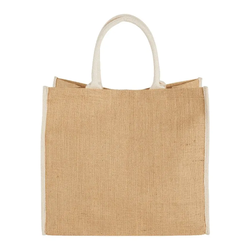 Large Jute Shopper Tote Printed Customized with your Brand or Logo