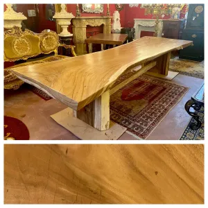 Large White Cedarwood Dining Table