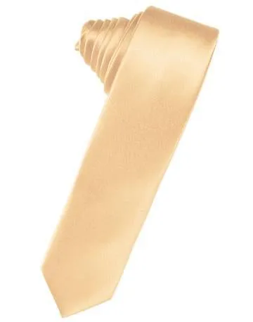 Latte Luxury Satin Skinny Necktie