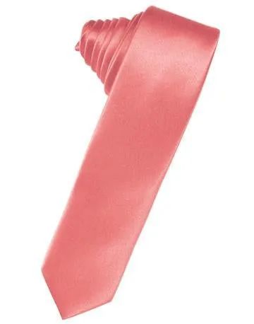 Latte Luxury Satin Skinny Necktie