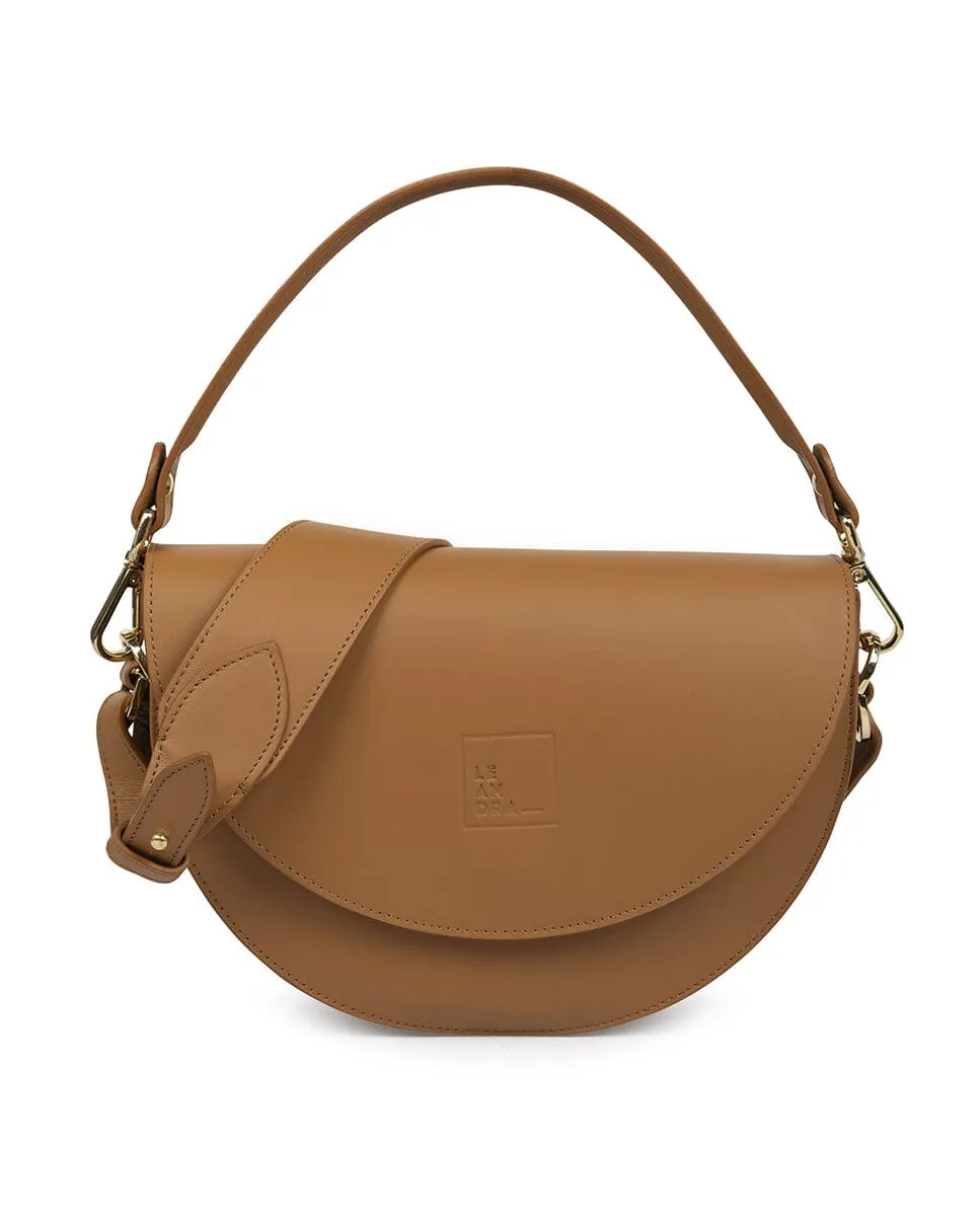 Leather Saddle bag - Caramel