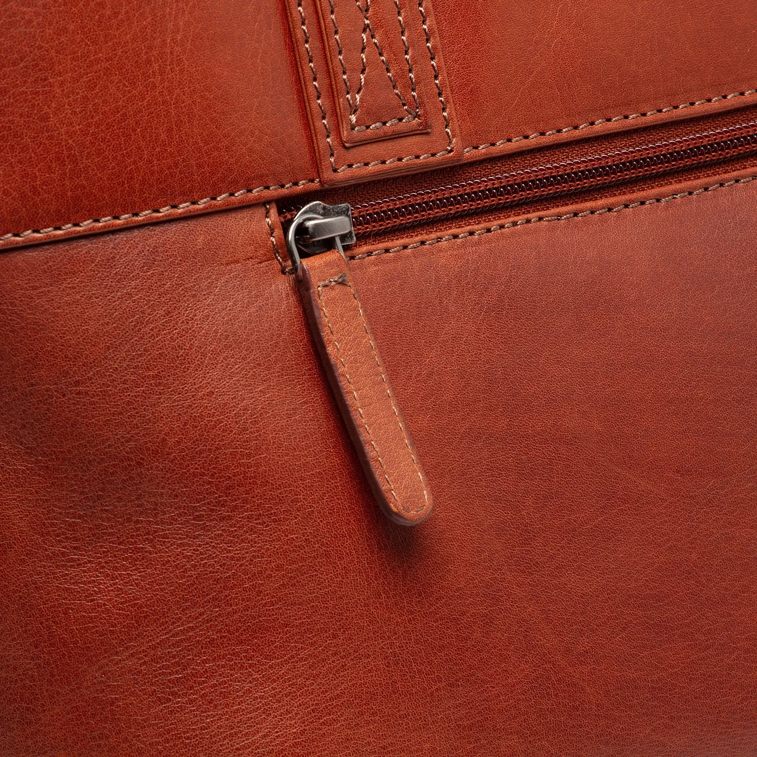 Leather Shoulder Bag Cognac Selvino