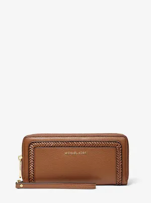 Lexington Large Pebbled Leather Continental Wristlet