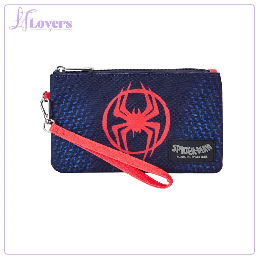 Loungefly Marvel Spiderverse Miles Morales Nylon Wristlet Wallet