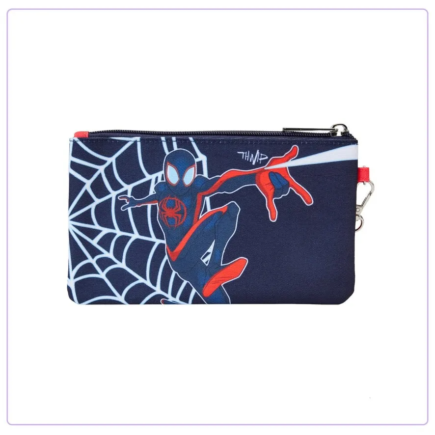 Loungefly Marvel Spiderverse Miles Morales Nylon Wristlet Wallet