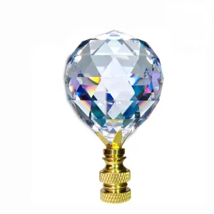 Magnificent Clear Faceted 30mm Ball Prism Lamp Shade Finial