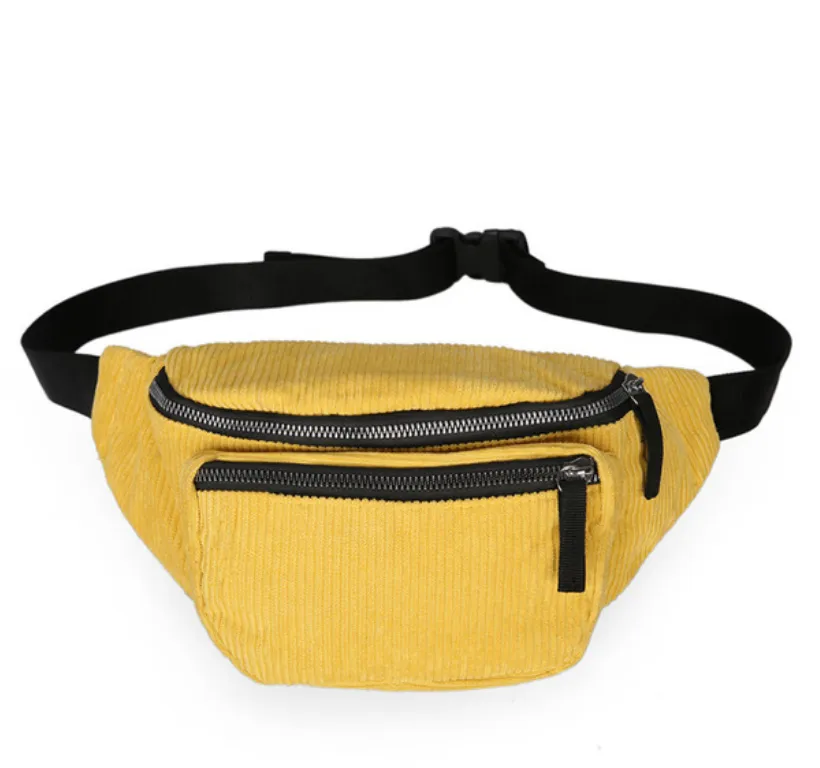 Men's/Women's Casual Sport Canvas Waist Bag | Unisex Zipper Chest Bag