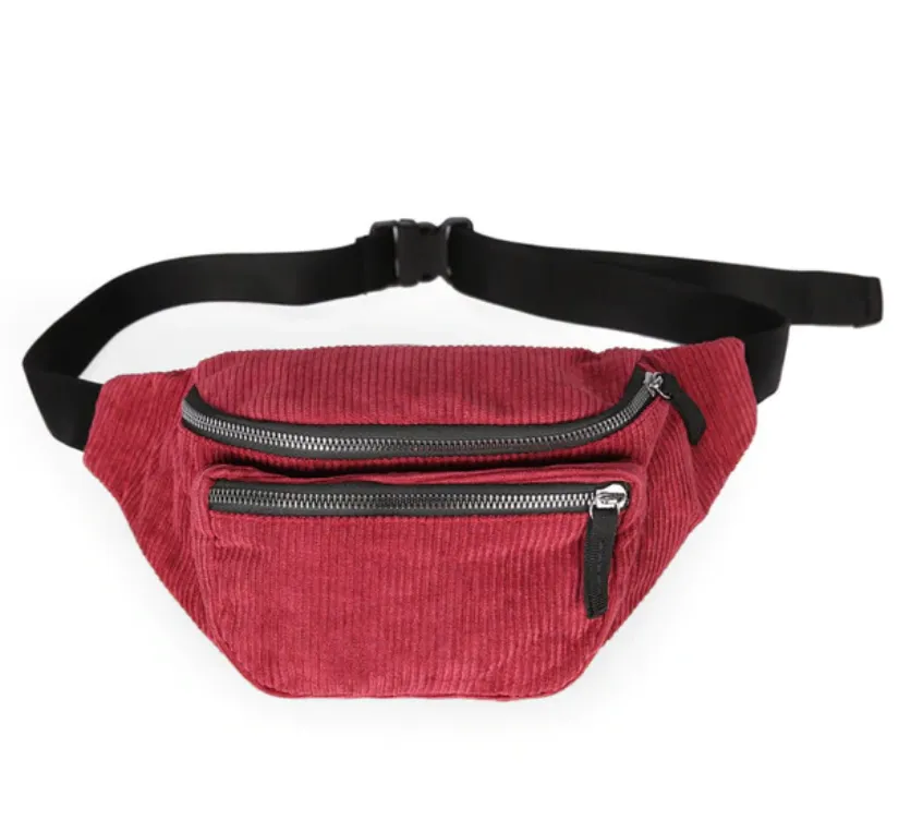 Men's/Women's Casual Sport Canvas Waist Bag | Unisex Zipper Chest Bag