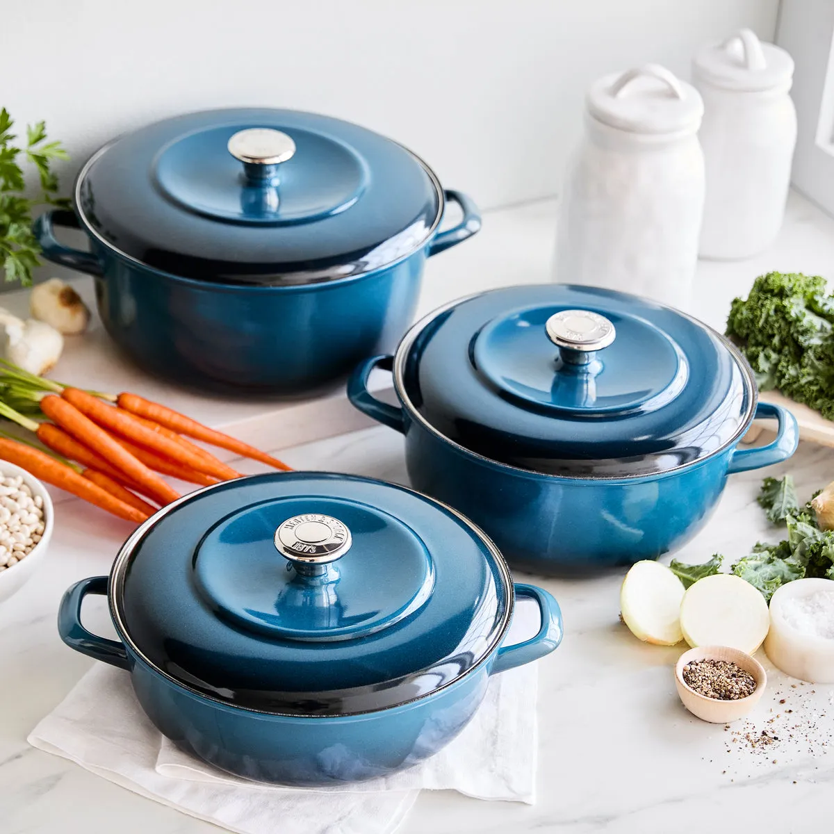 Merten & Storck Enameled Iron 1873 Dutch Oven, 7-Quart | Aegean Teal