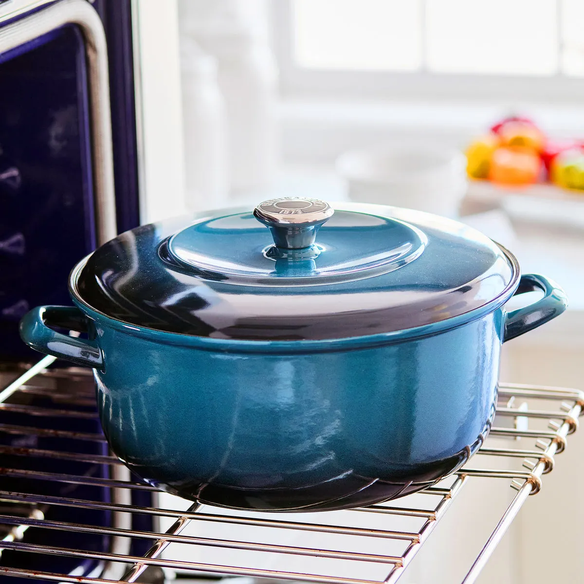 Merten & Storck Enameled Iron 1873 Dutch Oven, 7-Quart | Aegean Teal