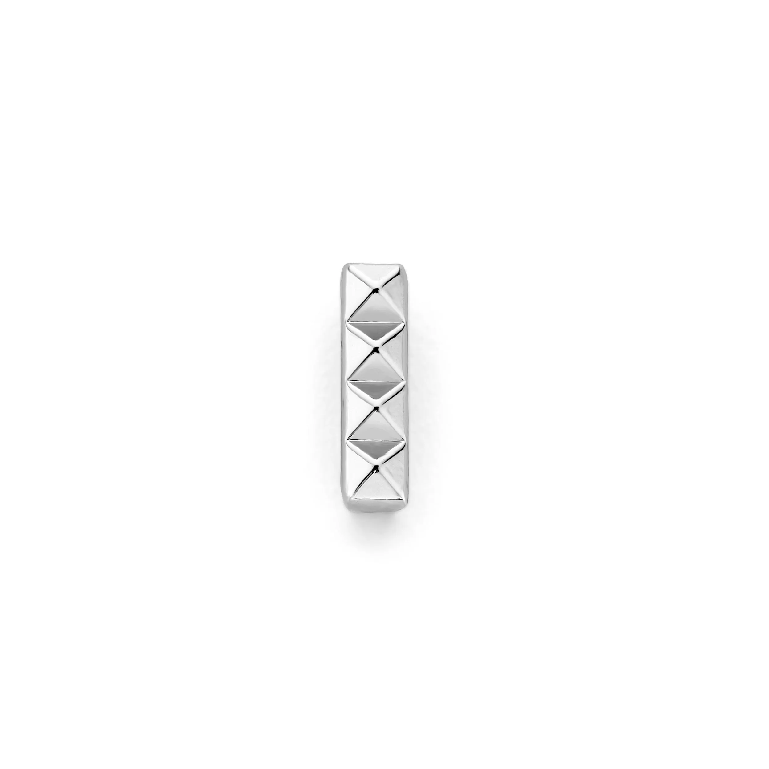 Mesh charm studs silver