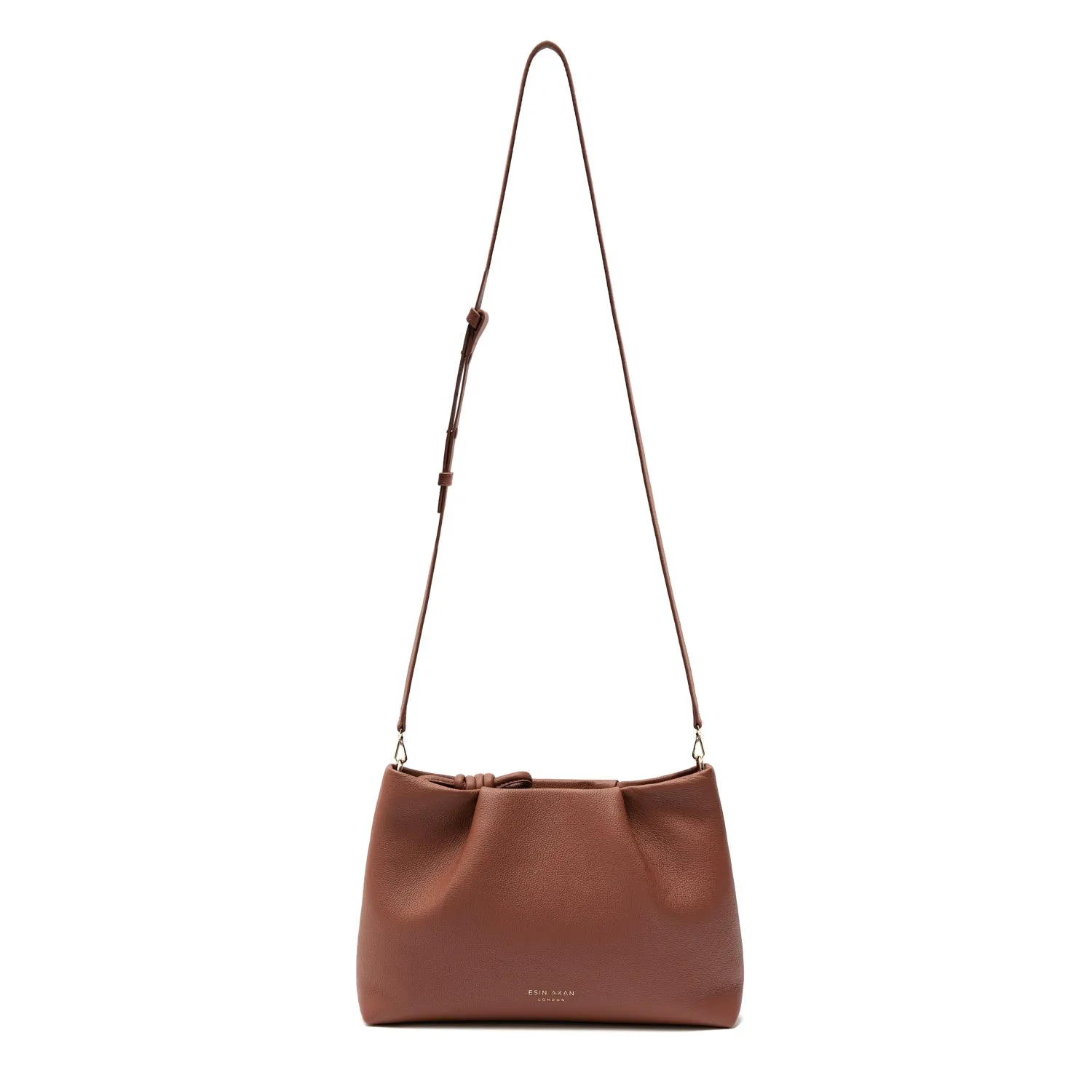 Midi Richmond Leather Crossbody Bag, Nutshell