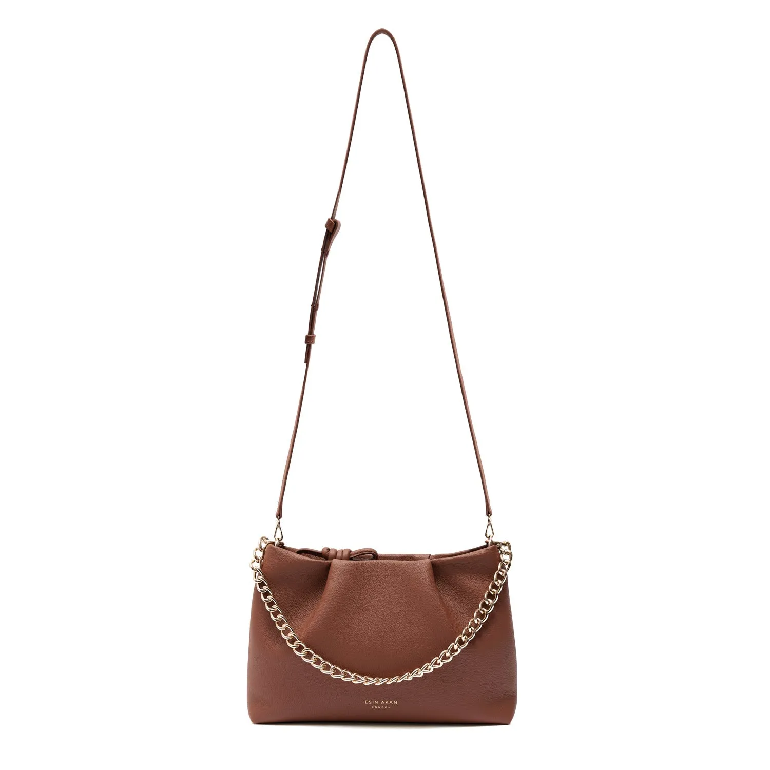 Midi Richmond Leather Crossbody Bag, Nutshell