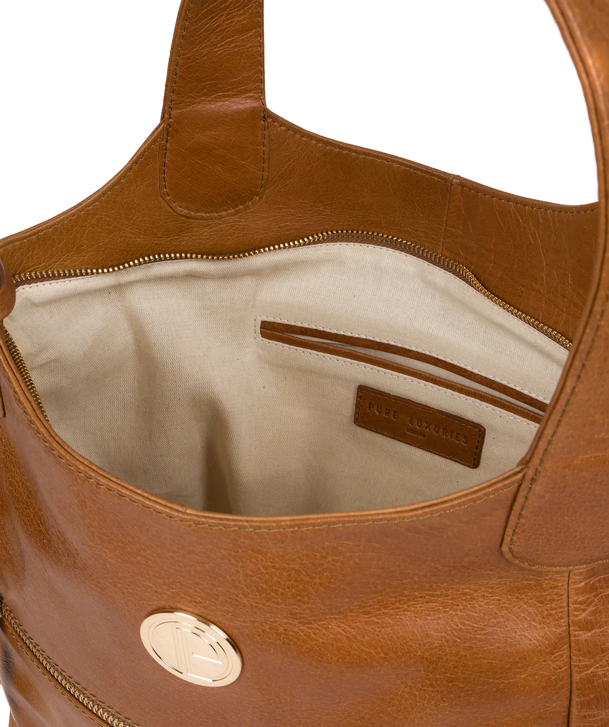 'Mimosa' Saddle Tan Leather Tote Bag