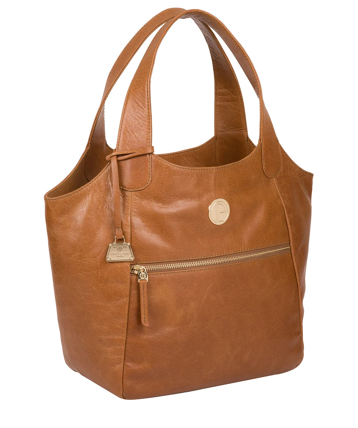 'Mimosa' Saddle Tan Leather Tote Bag