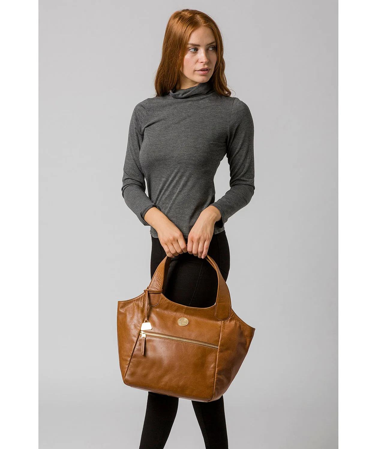 'Mimosa' Saddle Tan Leather Tote Bag