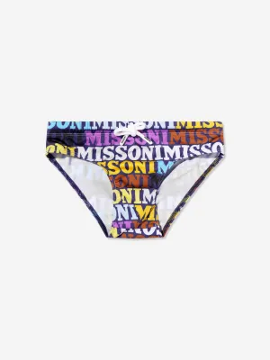 Missoni Boys Logo Swimming Briefs in Multicolor