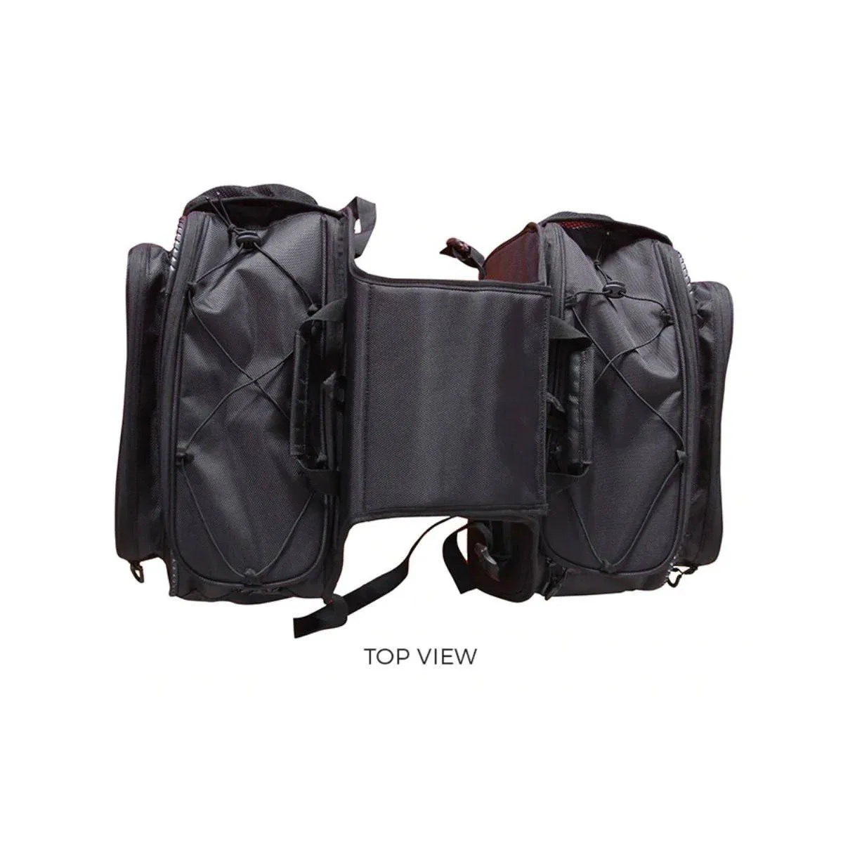 Mustang 50L Saddle Bag with Rain Cover - Black