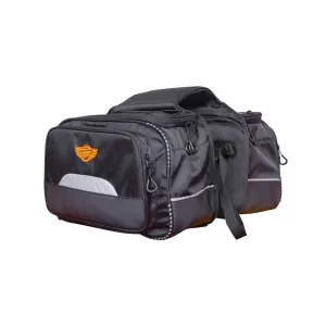 Mustang 50L Saddle Bag with Rain Cover - Black