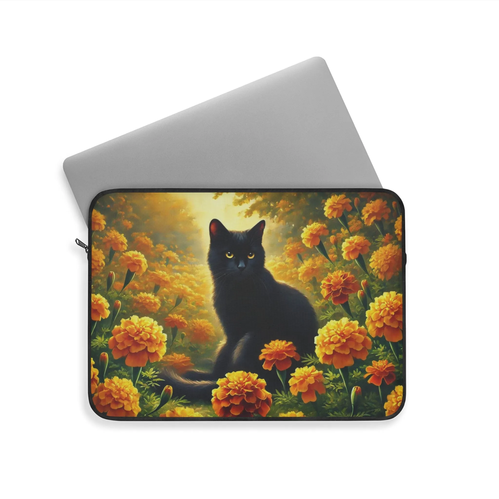 October Birth Flower - Cat Lover - Laptop Sleeve