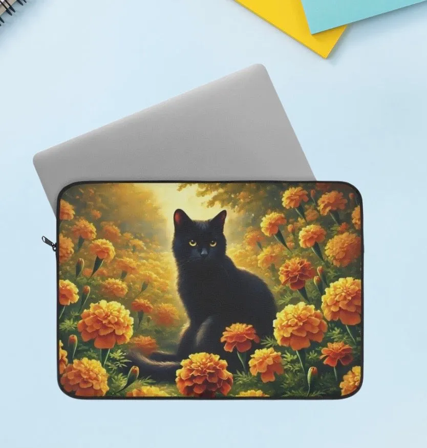 October Birth Flower - Cat Lover - Laptop Sleeve