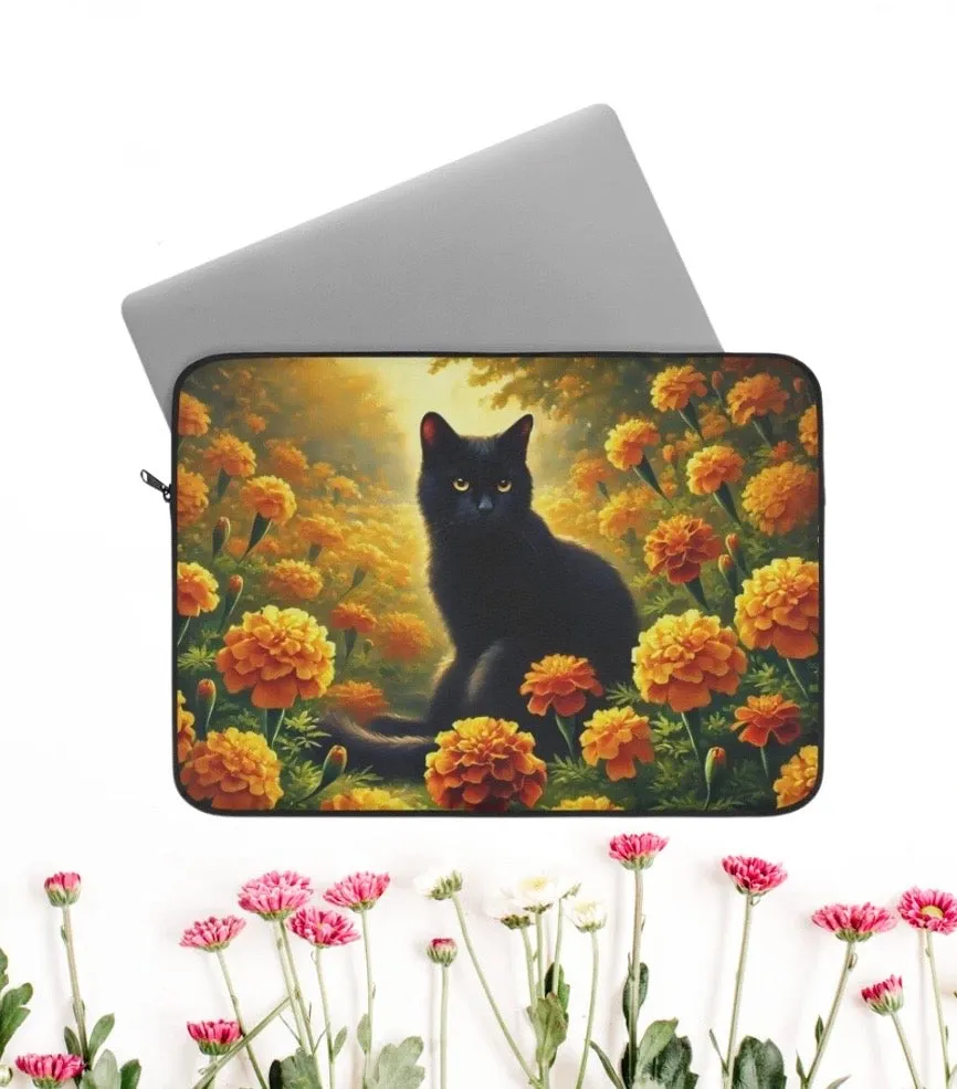 October Birth Flower - Cat Lover - Laptop Sleeve